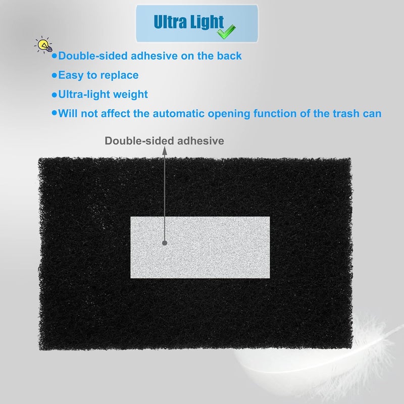 ShuRex 12-Pack Universal Stick-on Trash Can Odor Absorbing Filters, Activated Charcoal Purifying Deodorizer for Trash Cans, Compost Buckets, Countertop and Recycle Bins (Rectangle) - Image 5